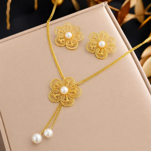 Golden Bloom Schmuckset