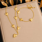 Golden Hearts Schmuckset
