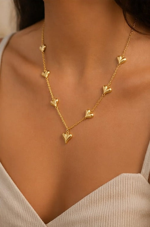 Golden Hearts Schmuckset