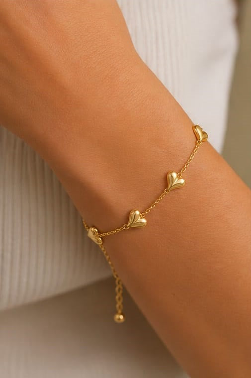 Golden Hearts Schmuckset