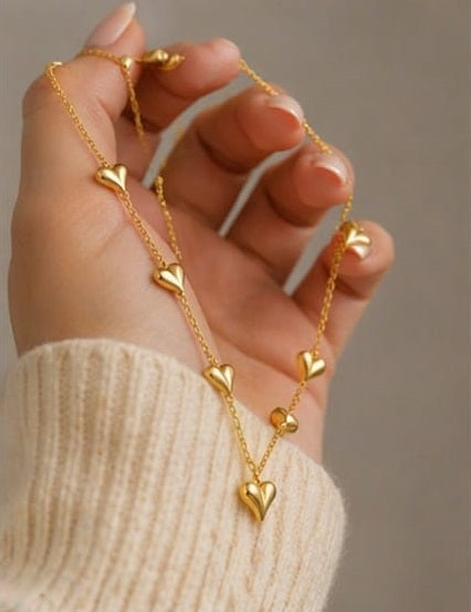 Golden Hearts Schmuckset