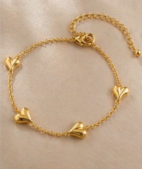 Golden Hearts Schmuckset