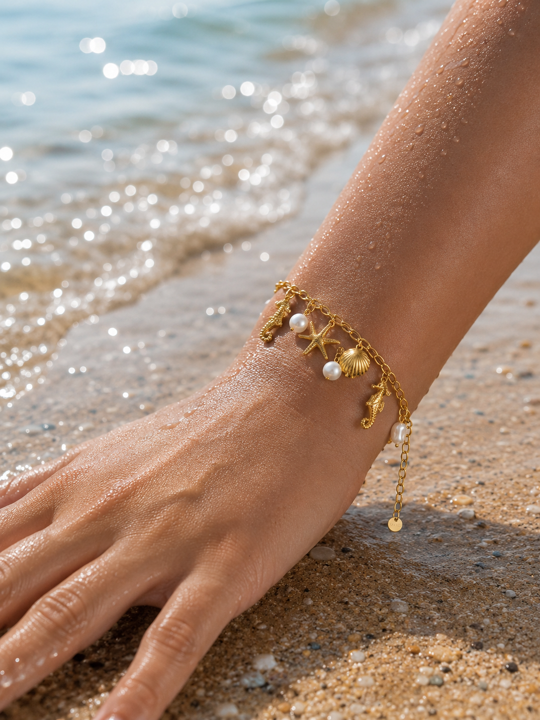 Ocea pearl Charm Armband