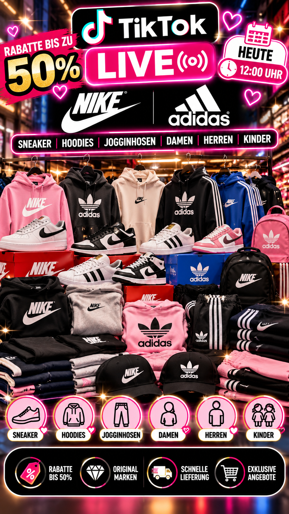 Herren/Damen/Kinder-Sneakers/Hoodies/Joggingshosen