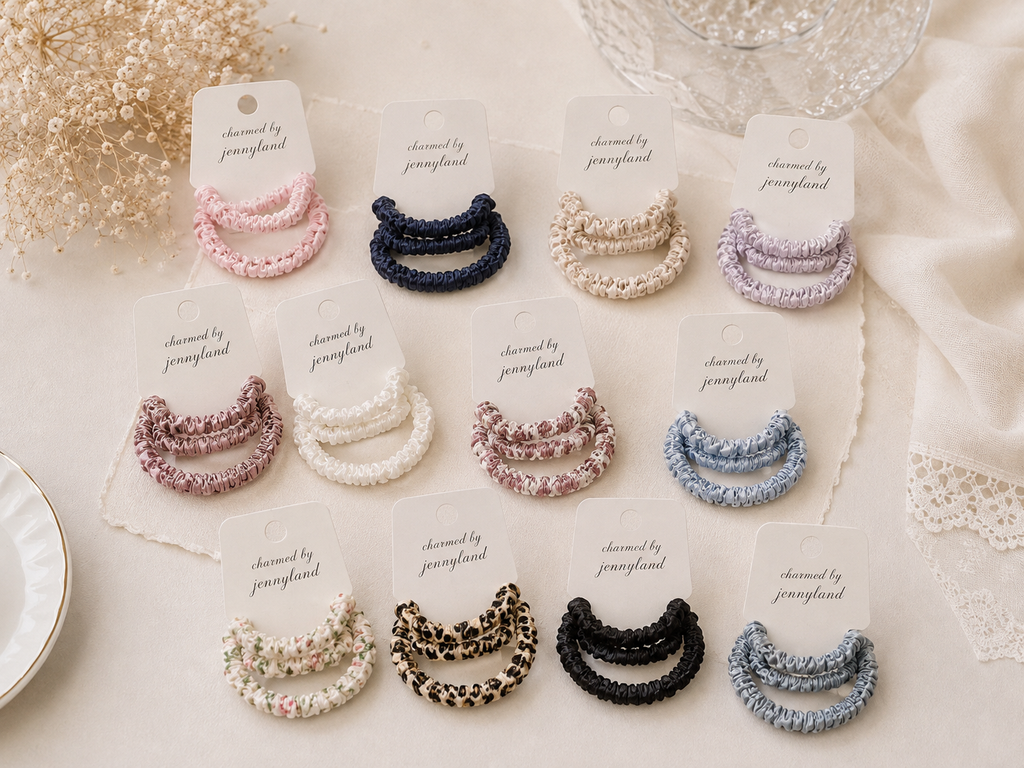 Scrunchies aus Maulbeereseide