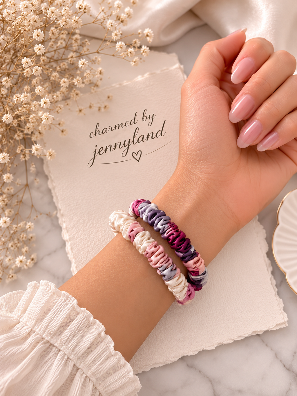 Scrunchies aus Maulbeereseide