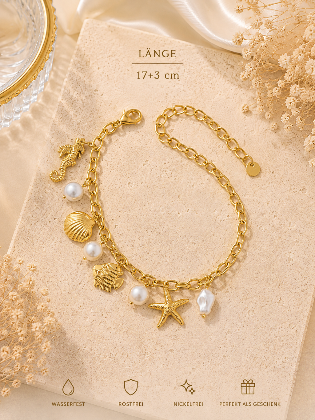 Ocea pearl Charm Armband