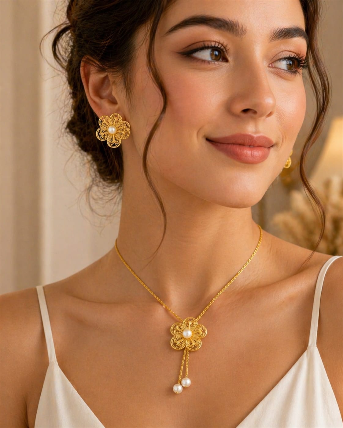 Golden Bloom Schmuckset